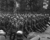 Germans marching through Poland. Image: National Archives.